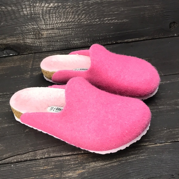 Birkenstock Other - Birkenstock Amsterdam Felt Lamb Wool Pink Size 33